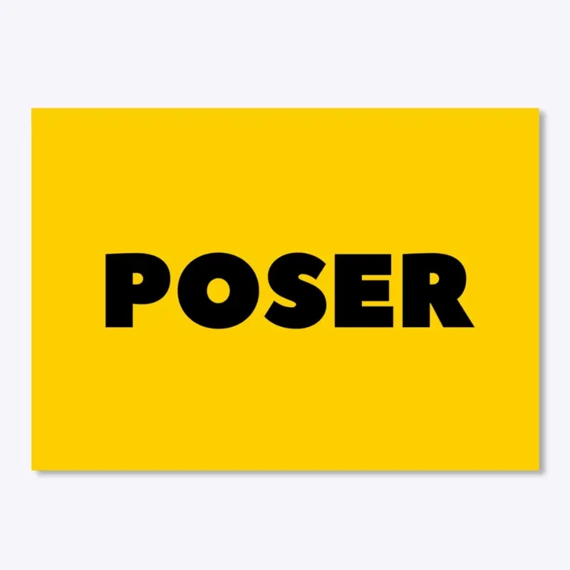 Poser Sticker black ink